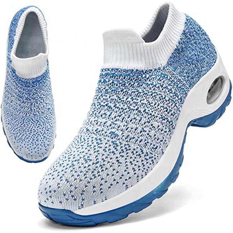 China Fashion Outdoor Walking Sneakers Comfortable Breathable Knitting Casual Shoes Men